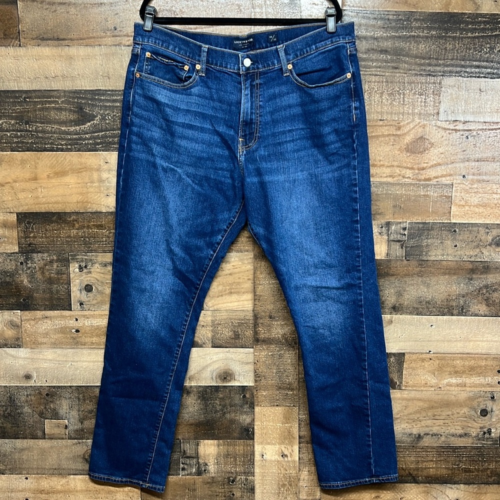 Lucky‎ Brand Dark Wash Straight Leg Jeans Men's Size 38 Inseam 32